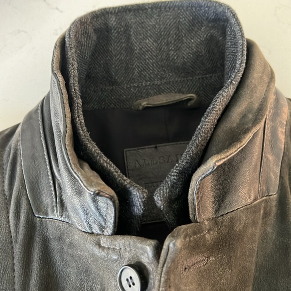 All Saints Suede/Leather/Tweed Jacket/Blazer look-XL - Picture 11 of 15